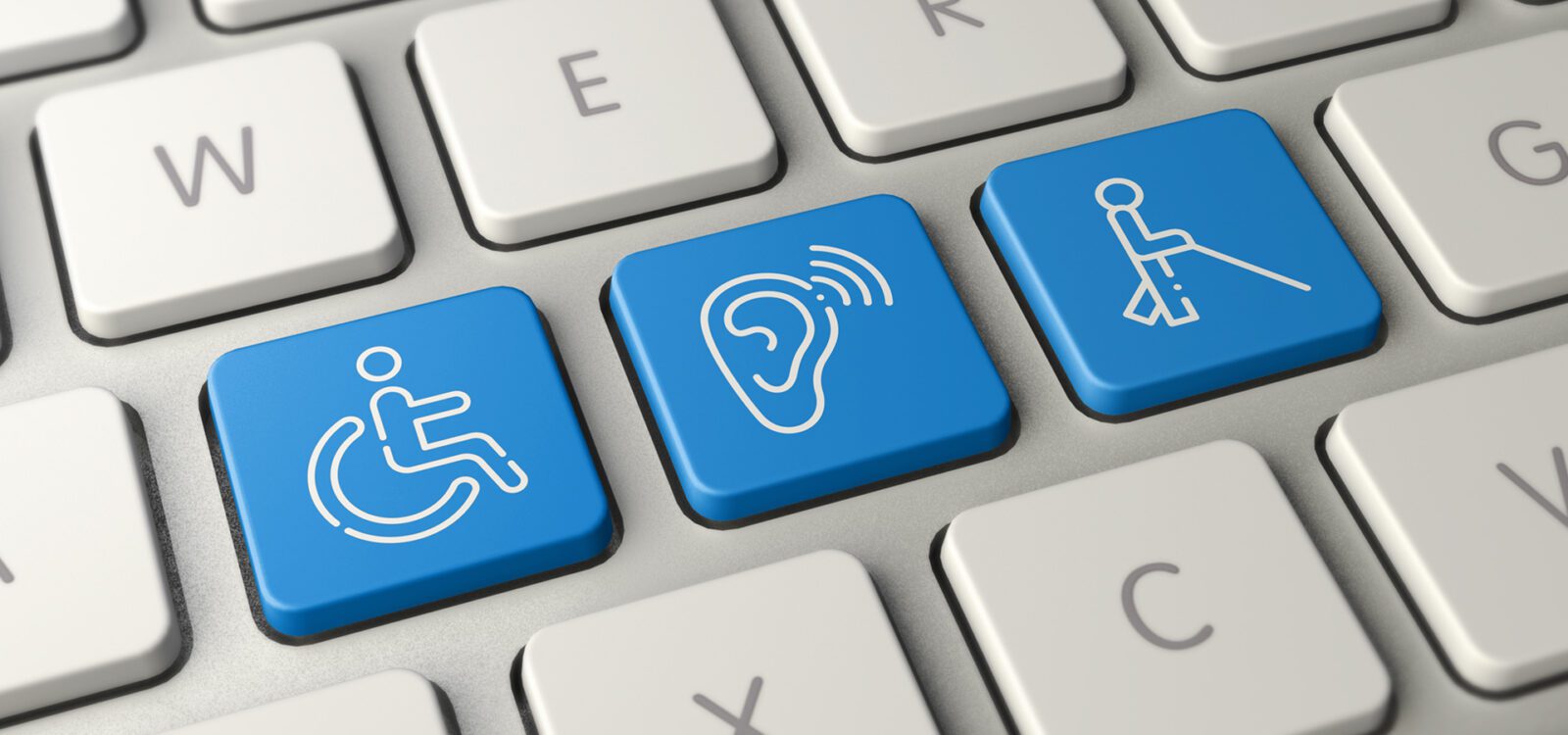 Accessibility computer icon stock photo