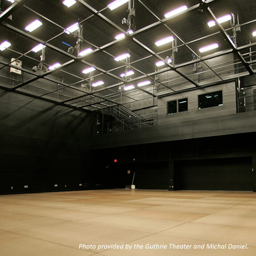 The Dowling Studio is a flexible theater space on our ninth floor that can seat up to 199 patrons. Photo by Michal Daniel.
