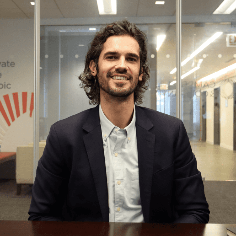 Damien Berliet smiling in a solo shot